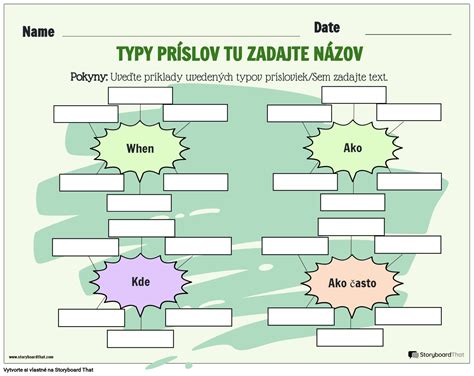 Pracovn List Pr Slovky Storyboard Par Sk Examples