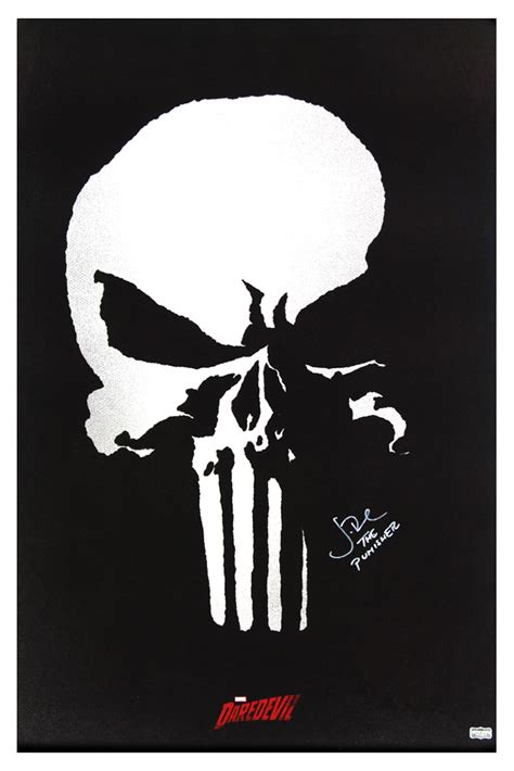 Jon Bernthal Signed Full Size Punisher Logo Daredevil Poster With “the