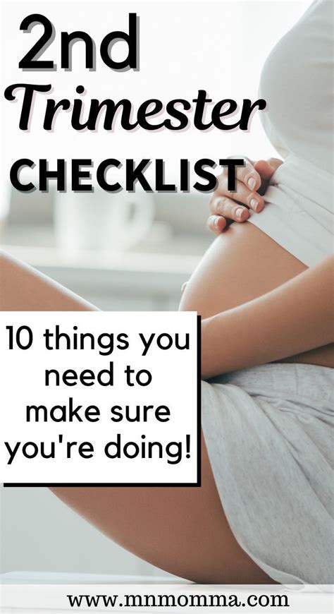 Weekly Pregnancy Checklist Second Trimester Minnesota Momma Artofit