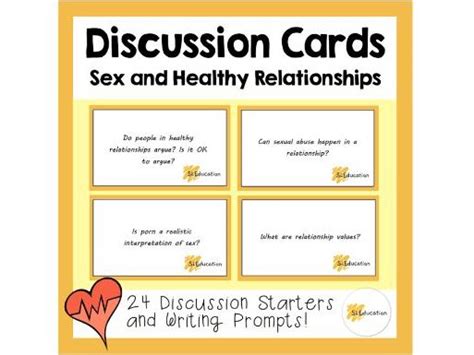 Discussion Cards Sex And Healthy Relationships Ks4 Pshe Teaching