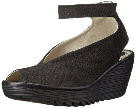 FLY London Women S Yala Perforated Wedge Sandal Arch Support Shoes