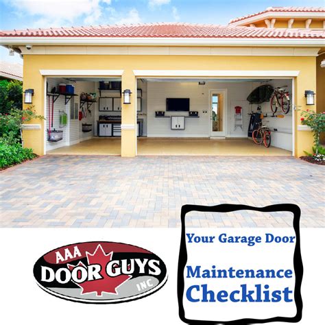 Your Garage Door Maintenance Checklist Aaa Door Guys Inc
