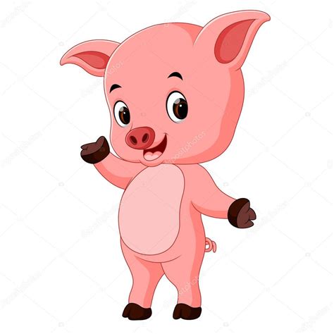 Cute Funny Pig Cartoon — Stock Vector © Hermandesign2015