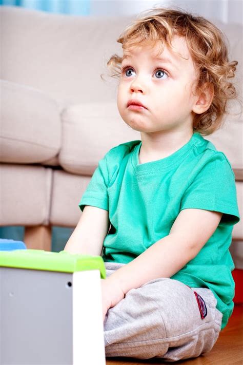 Sad Little Boy Sitting Stock Image Image Of Look Punishment 41379133