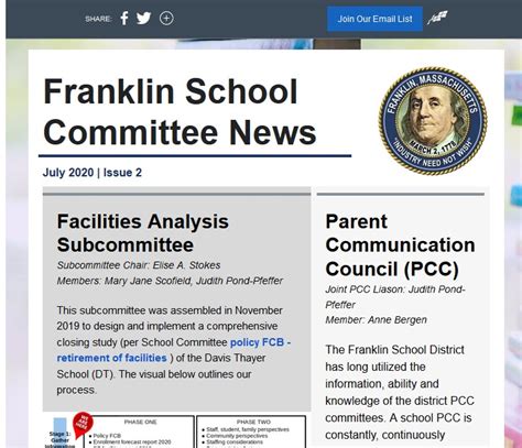 Franklin Matters Franklin Ma School Committee July 2020 Newsletter