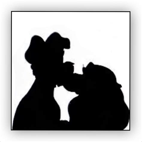 Silhouette Lady And The Tramp Disney Silhouette Art Lady And The