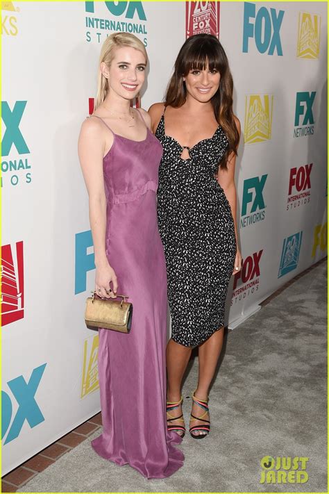 Lea Michele And Emma Roberts Take Scream Queens To Foxs Comic Con Party Photo 3413296 2015
