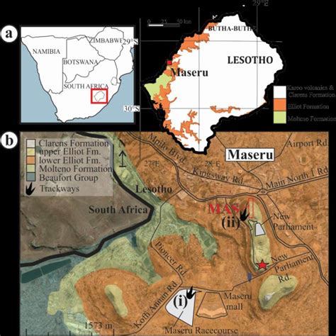 What is the official name of lesotho? a) Map illustrating the location of Lesotho within ...