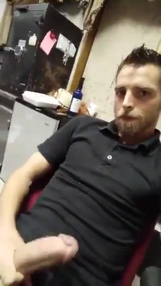 He Got Too Horny At Work And Had To Whip Out His Big Cock At His Desk