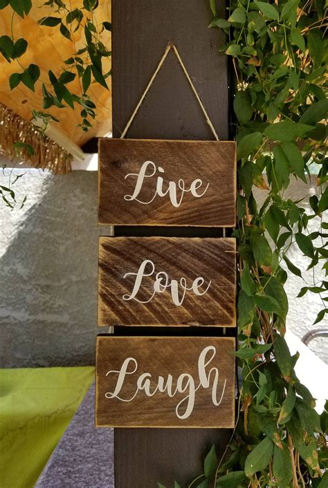 Live Love Laugh Sign Pallet Wood Signs Rustic Home Decor Etsy