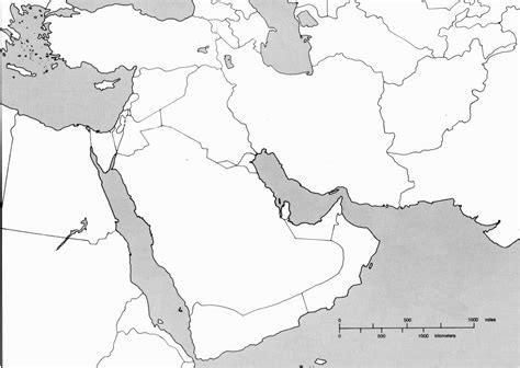 6 Free Detailed Political Blank Southwest Asia Map And In Pdf World