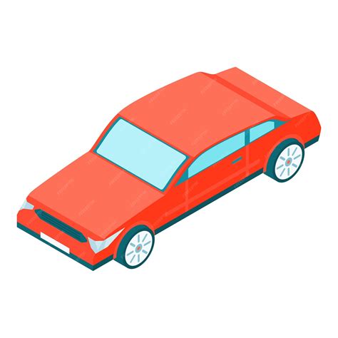 Premium Vector Red Car Icon Isometric Of Red Car Vector Icon For Web