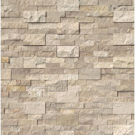 Msi Roman Beige Ledger Panel 4 In X 4 In Natural Travertine Wall Tile