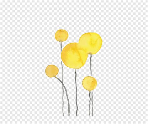 Flor de pétalo amarillo acuarela flores acuarela dibujo dibujo