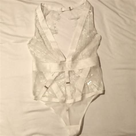 Honey Birdette Intimates And Sleepwear Belinda Bodysuit Ivory Small Poshmark