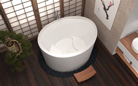 Aquatica True Ofuro Duo Freestanding Duratex Japanese Soaking Bathtub Luxury Bathtub Japanese