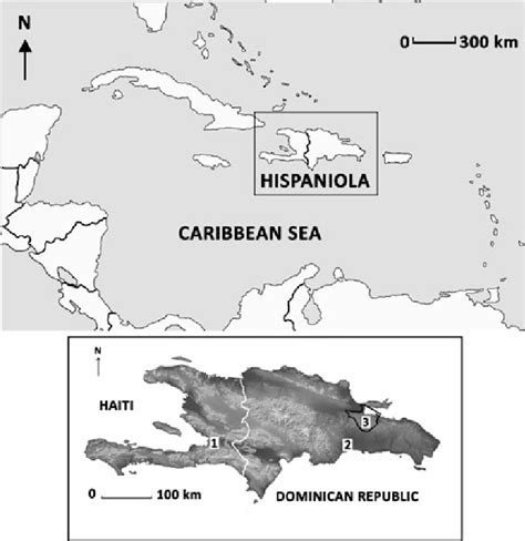 Maps Showing Relative Location Of Hispaniola In The Caribbean Top And