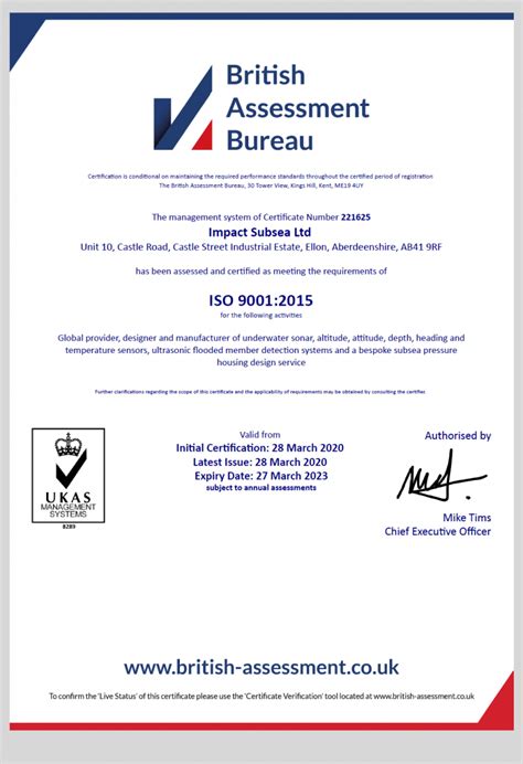 Iso 90012015 Certification Impact Subsea