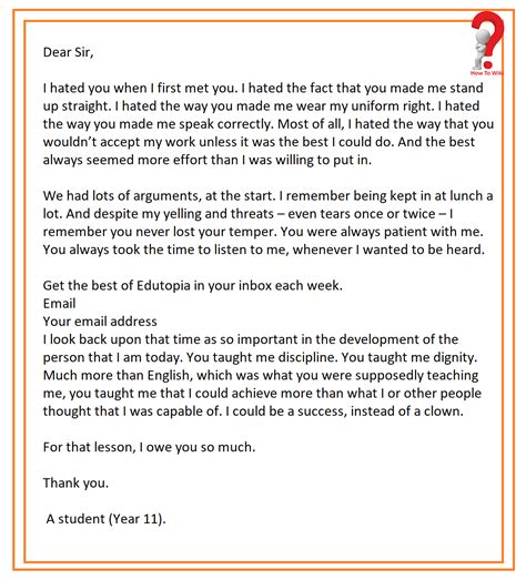 How To Write Thank You Letter To Teacher Artofit