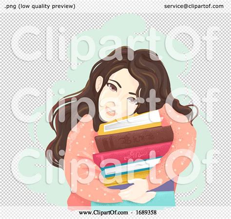 Teen Girl Hug Books Illustration By Bnp Design Studio 1689358