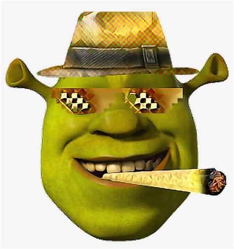 Golden Mlg Shrek Face Bling Shrek Dank Meme Funny Wow