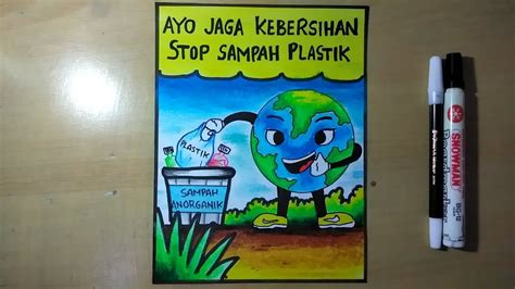 Membuat Poster Tema Kebersihan Lingkungan Youtube