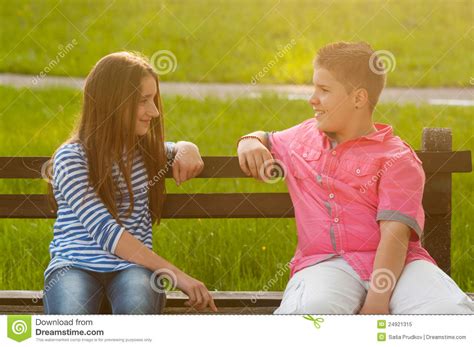 Boy And Girl In Love Looking At Each Other Royalty Free Stock Photo Image 24921315