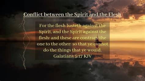 Conflict Between The Spirit And The Flesh Daily Devotional