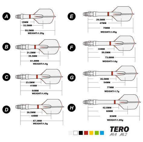 Cuesoul Tero Ak4 Dart Flights Gradient Color Standard Shapeset Of 3 Pcs