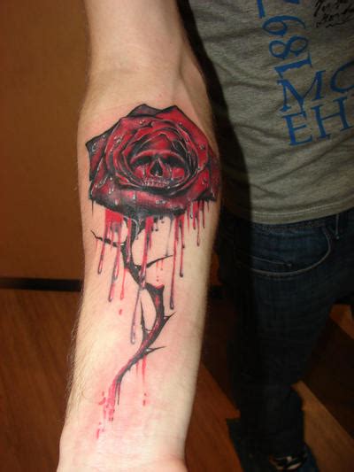 Gothic Rose And Skull By Rublev Tattoo On Deviantart