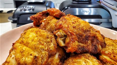 Crispy Air Fryer Chicken Thighs With Baking Powder Ninja Foodi Grill