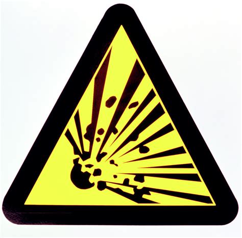 Sign Warning Of A Risk Of Explosion Photograph By Garry Watson Science Photo Library Pixels