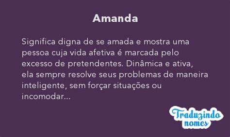 Significado Do Nome Amanda Detalhes E Origem Do Nome Amanda Nomes My