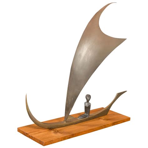It has a population of 200,000. Art Deco Bronze and Wood Sail Boat Sculpture by Karl ...