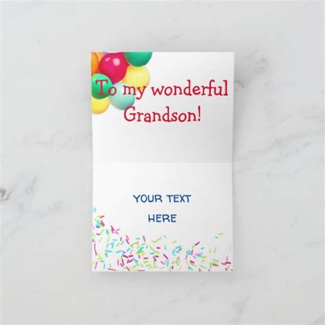 Grandson Emoji Golf Blue Happy Birthday Card Zazzle