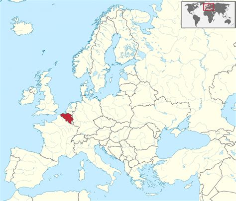 Belgium map europe - Map of Belgium and europe (Western Europe - Europe)