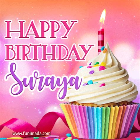 Happy Birthday Suraya Lovely Animated  — Download On