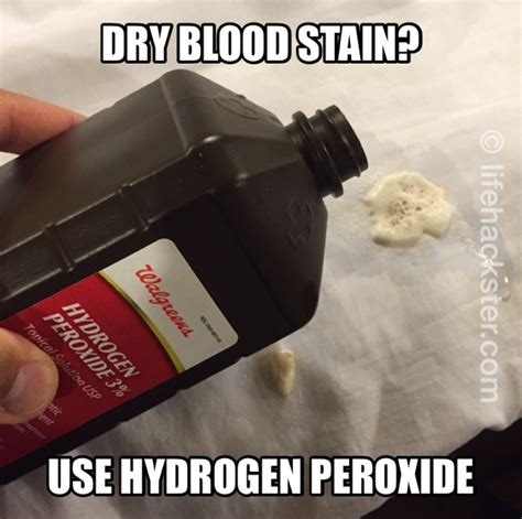 Hydrogen Peroxide To Remove Dry Blood Stain Life Hackster