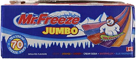 Mr Freeze Jumbo Ice Pops Freezies 150 Mililiters5 Ounces 70 Pack No