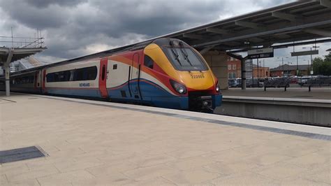 Emt Class 222 Arriving And Cross Country Class 170 Departing Derby Youtube