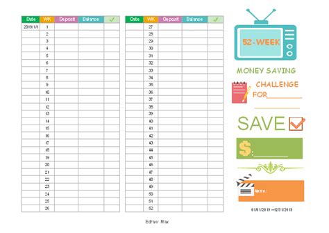 It has to be fun. Money Saving Challenge Chart | Free Money Saving Challenge Chart Templates