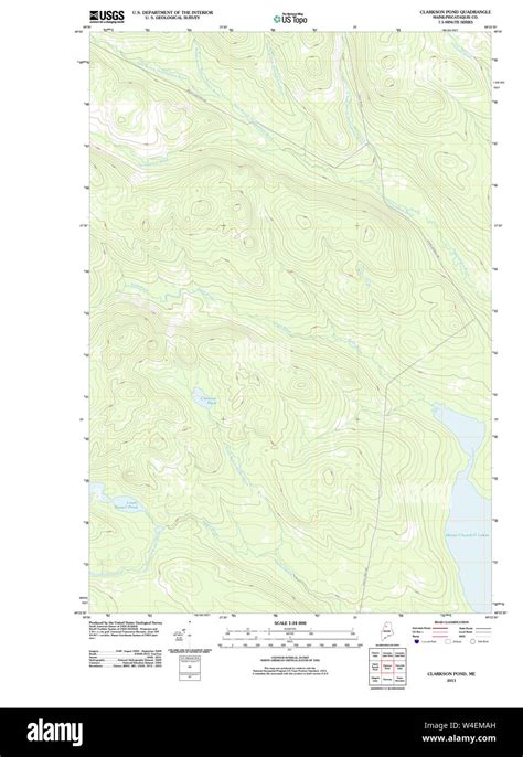 Maine Usgs Historical Map Clarkson Pond 20110906 Tm Restoration Stock