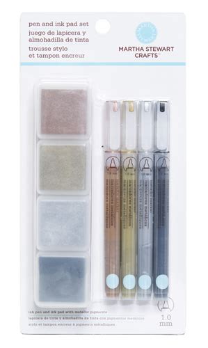 Martha Stewart Crafts Pen And Ink Pad Set