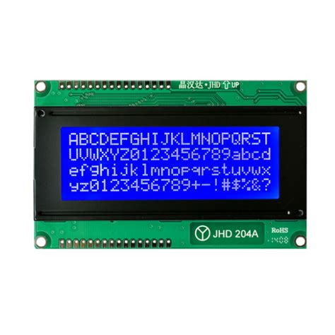 Basic 20x4 Character Lcd White On Blue 5v Silicon Technolabs