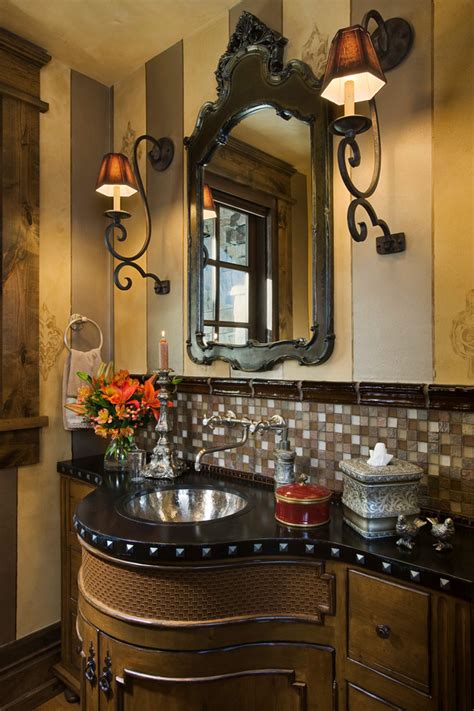 Rustic Powder Room Rustic Powder Room Other Houzz