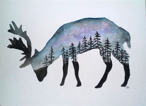 Deer Galaxy By Kelly Huddy Kelly Huddy Buy Art Work