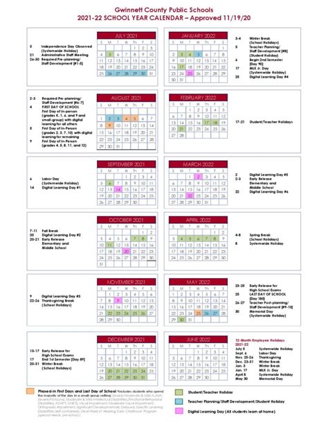 Gwinnett County School Calendar 2021 2022 And Holidays