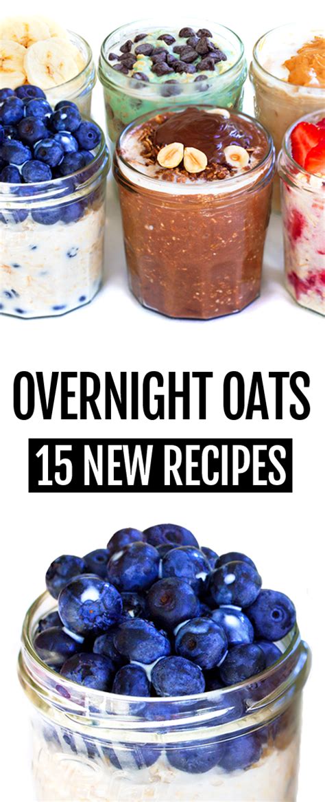 Make all of these and have breakfast ready for the week! Low Calorie Overnight Oats Recipe / Low Calorie High ...