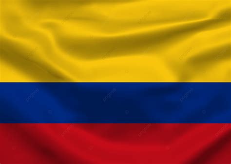 Colombia Wavy Flag Image Background Colombia Flag Wavy Background