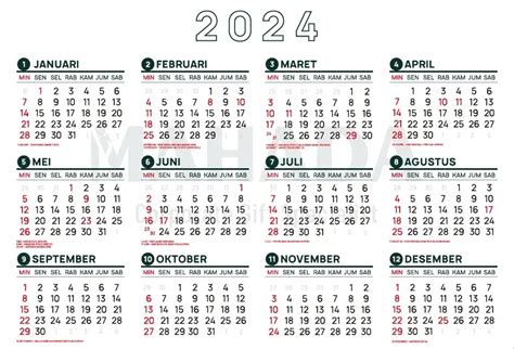 Download Kalender 2024 Pdf Dan Cdr Gratis Cetakinesiaid